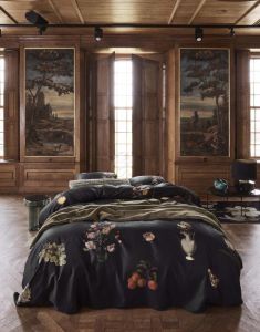 ESSENZA Amadee Black Duvet cover 260 x 220 cm