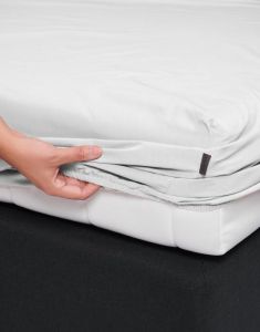 ESSENZA Premium Percale Weiß Spannbettlaken 90 x 200 cm