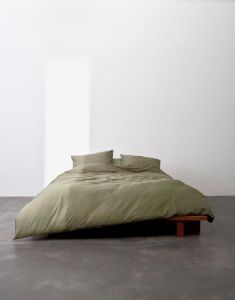 Marc O'Polo Tove Moss green Duvet cover 155 x 220 cm