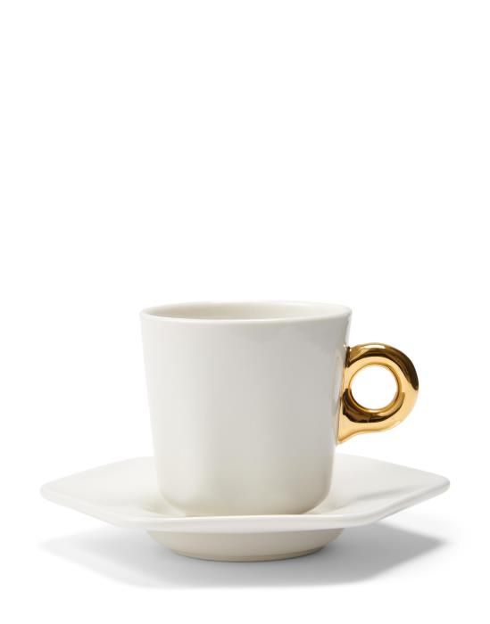 Essenza Sculpture Coffee cup & saucer Stone green 22 cl