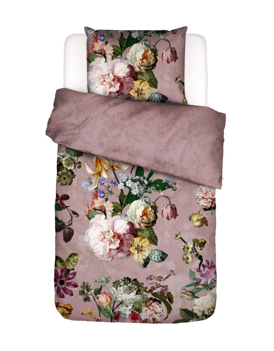 Uitreiken maart Promotie Essenza Fleur Duvet cover Woodrose 140 x 220 cm